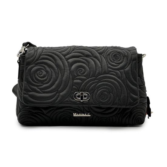Сумка Marina Creazioni черная кожаная стеганая - фото 1, 