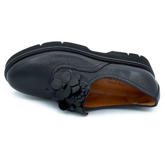 Полуботинки Donna Soft черные кожаные демисезонные - фото 5, DS1005 DS NERO