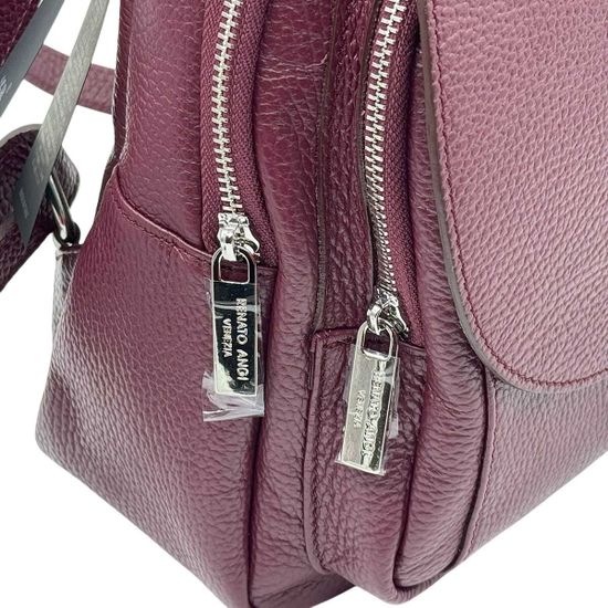 Сумка-рюкзак Renato Angi бордовая кожаная - фото 5, 3360401 RA BORDO