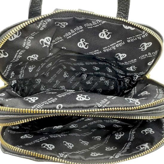 Рюкзак NILA&amp;NILA черный кожаный - фото 5, BNN7013 NIL NERO