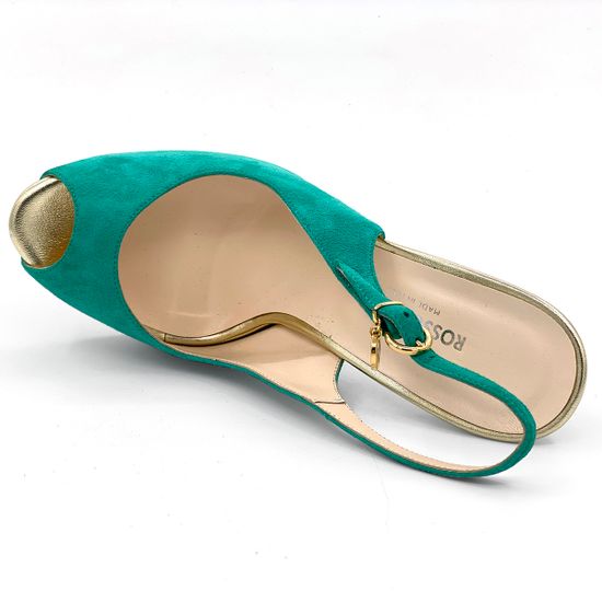 Босоножки Rosso&amp;Nero замшевые зеленые - фото 5, 3498 RN