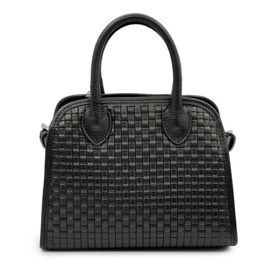 Сумка Renato Angi черная кожаная плетенная - фото 3, 3450217 RA NERO