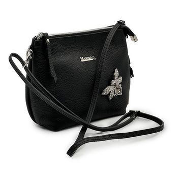 Сумка Marina Creazioni черная кожаная с пчелкой - фото 2, B6864 MC NERO FLY