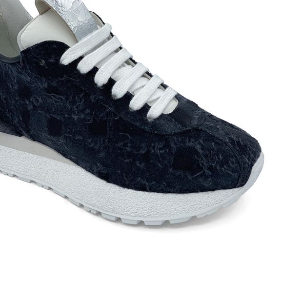 Кроссовки MIMMU черные кожа-текстиль - фото 6, F937K2 MIM NERO