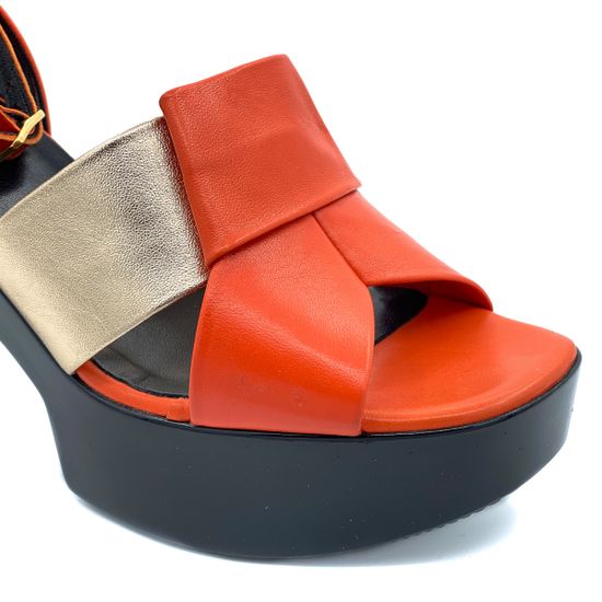 Босоножки Jeannot красные кожаные - фото 6, 