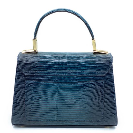 Маленькая сумочка Ripani синяя кожаная - фото 3, 