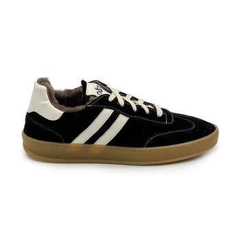 Кеды NILA&amp;NILA черные замшевые на меху - фото 1, MAS120M NIL NERO