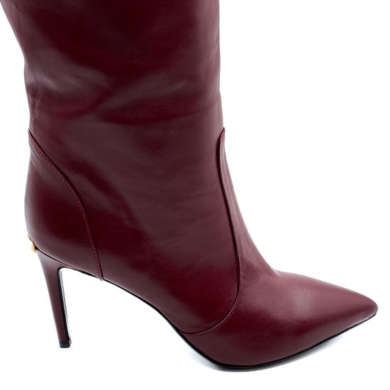 Сапоги Tiffi бордо кожаные демисезонные - фото 5, 