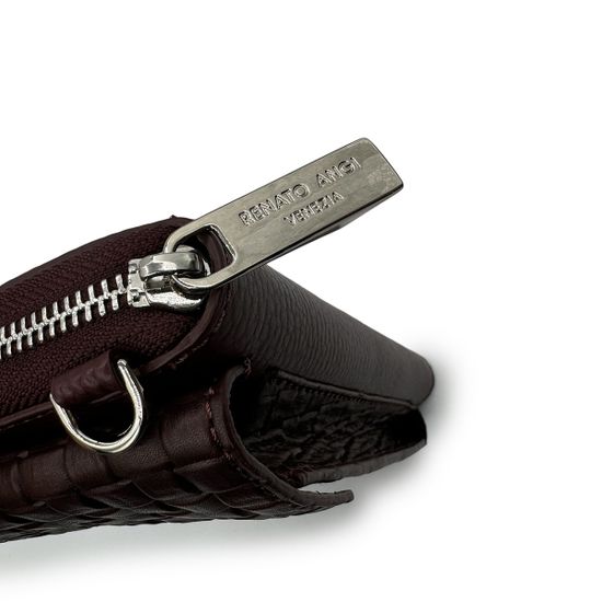 Мини-Сумка кросс-боди Renato Angi бордовая кожаная - фото 6, 2853817 RA BORDO