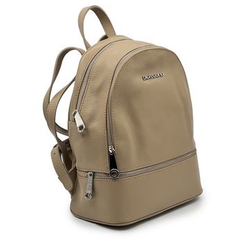 Сумка-рюкзак Di Gregorio бежевая &quot;Cappuccino&quot; кожаная - фото 2, 8509 DG CAPPUCCINO