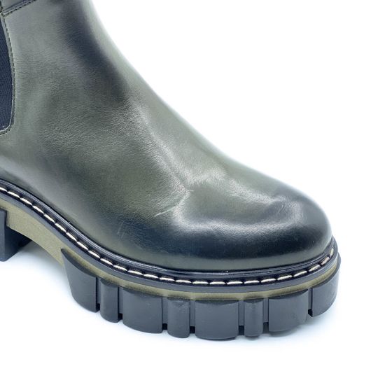 Ботинки челси Mimmu зеленые кожаные демисезонные - фото 6, E502E3 MIM VERDE