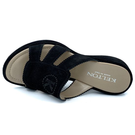 Сабо Kelton черные замшевые - фото 5, H0416 KEL