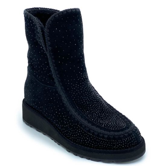 Ботинки Gianni Renzi черные замшевые МЕХ - фото 2, 