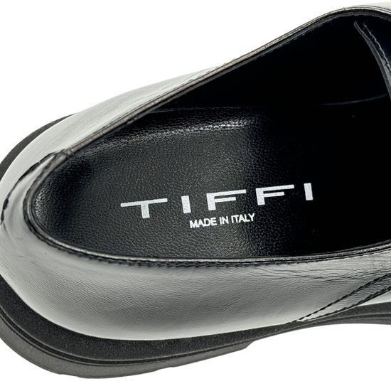 Полуботинки Tiffi черно-белые кожаные демисезонные - фото 7, A427 TI NERO