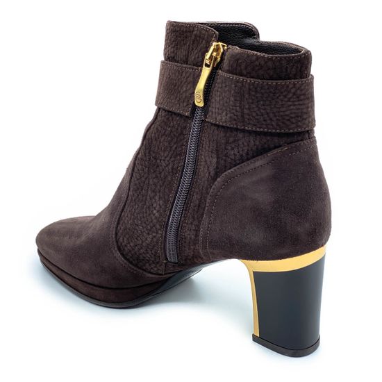 Ботинки  Giorgio Piergentili коричневые замшевые МЕХ - фото 3, 