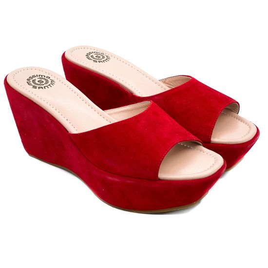 Сабо Santini замшевые красные - фото 7, 