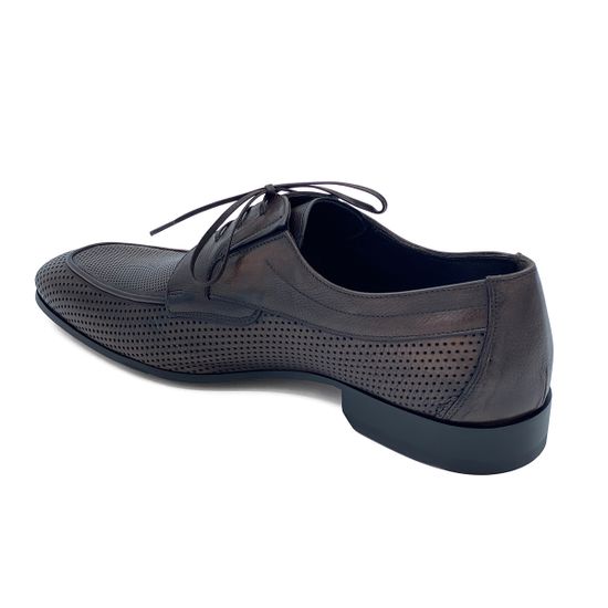 Туфли Mario Bruni кожаные перфорированные коричневые - фото 3, 