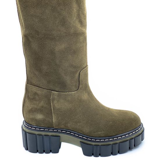 Сапоги Mimmu зеленые замшевые Байка - фото 4, E536E1 MIM VERDE