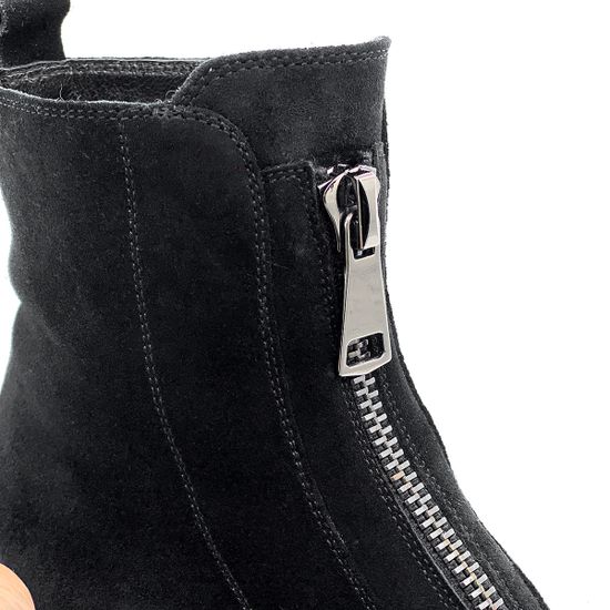 Ботинки Cover черные замшевые МЕХ - фото 6, 5708-2 COV