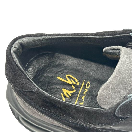 Кроссовки LAB MILANO черные замшевые демисезонные - фото 8, 364 LAB NERO