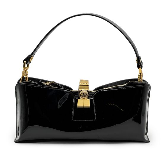 Сумка Valentino Orlandi черная лакированная - фото 1, 7576 VO NERO