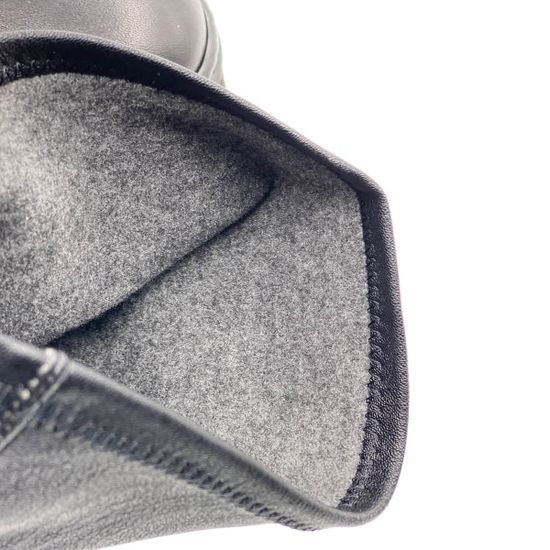 Сапоги Fru.it черные кожаные Байка со стрейчевым голенищем - фото 8, 