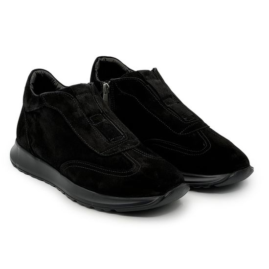 Ботинки LAB MILANO замшевые черные на шерсти - фото 7,