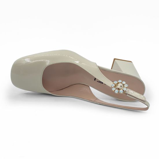 Туфли слингбэк Tiffi лакированная кожа бежевые - фото 5, TF50/70 TI BEIGE