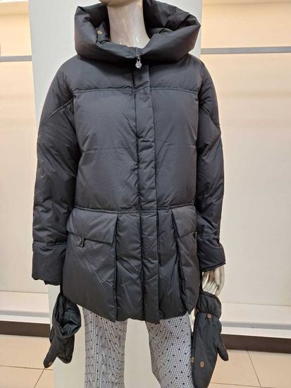 Пуховик Tuffoni черный средней длины - фото 1,