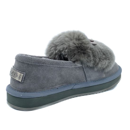 Полуботинки Lab Milano серые замшевые МЕХ - фото 3, M12208 LAB