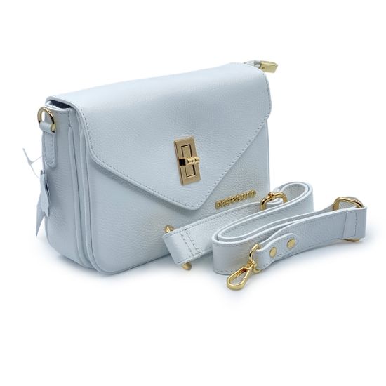 Сумка кросс-боди Di Gregorio белая кожаная - фото 2, 8889 DG BIANCO