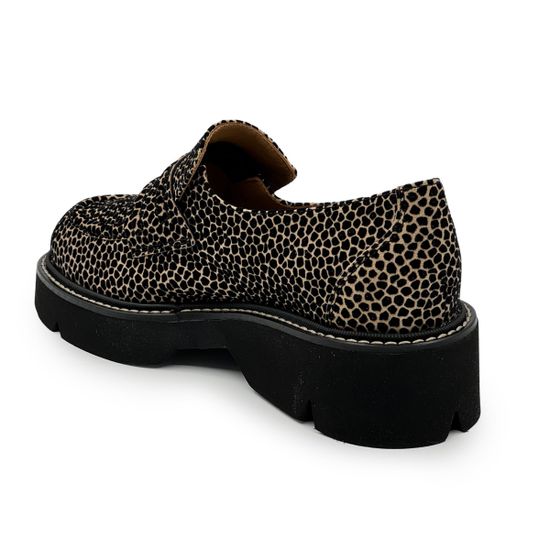 Лоферы MOT-CLE бежевые замшевые принт &quot;жираф&quot; - фото 3, MOT2755 MOT GIRAFFA