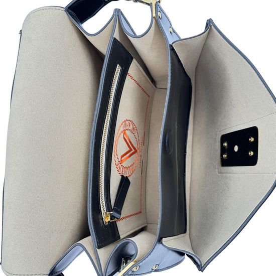 Сумка Valentino Orlandi черная кожаная - фото 5, 