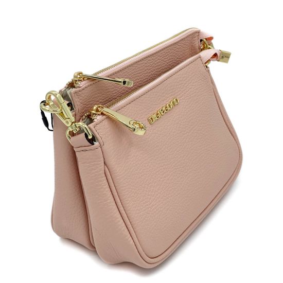 Клатч Di Gregorio розовый кожаный - фото 2, 