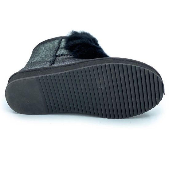 Ботинки Mara серебряные замшевые МЕХ - фото 3, 