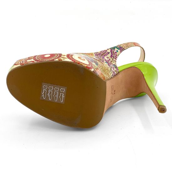 Босоножки Rosso&amp;Nero лакированные салатовые - фото 4, 3498 RN SALAT