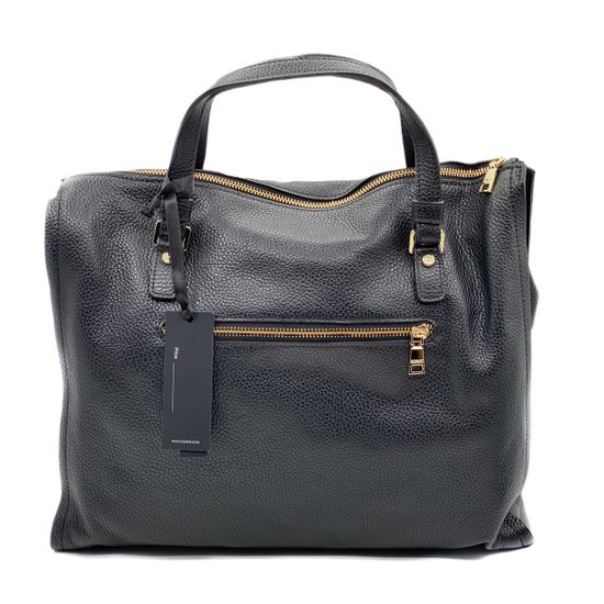 Сумка Ripani черная комбинация кожи и замши - фото 3, 