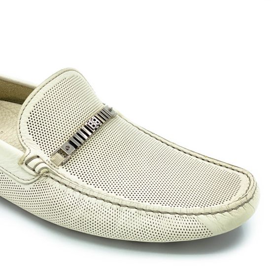 Мокасины Baldinini белые кожаные - фото 6, 