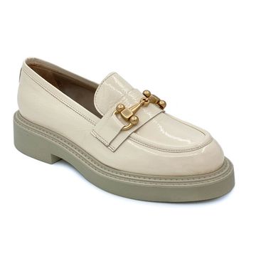 Лоферы Mimmu белые из лакированной кожи - фото 2, M303M10 MIM BIANCO