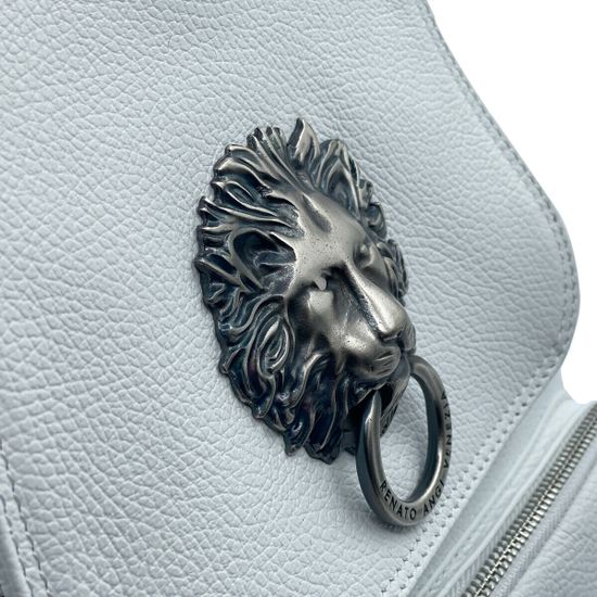 Сумка-рюкзак Renato Angi белая кожаная - фото 4, 