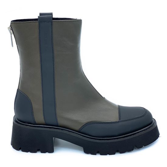 Ботинки Tiffi зеленые кожаные Байка - фото 1, 