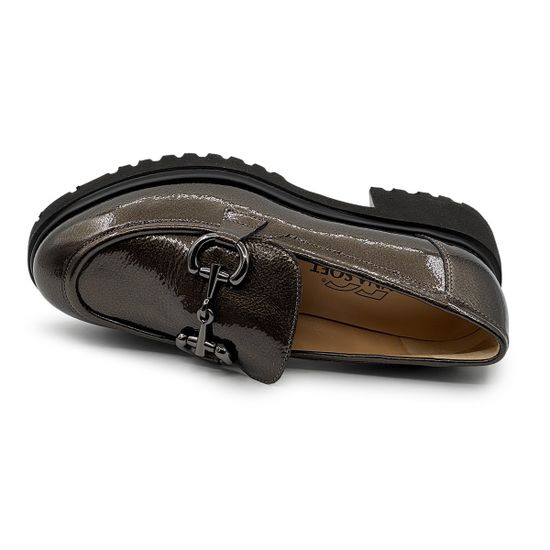 Лоферы женские Donna Soft темно-серые наплак - фото 5, DS1881 DS GRIGIO