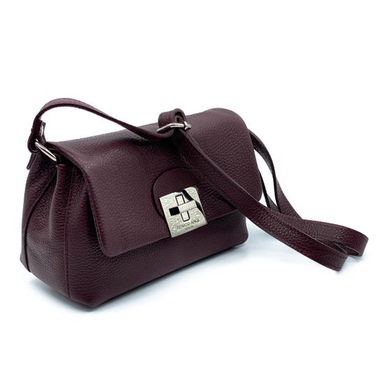Сумочка Renato Angi бордовая кожаная - фото 4, 