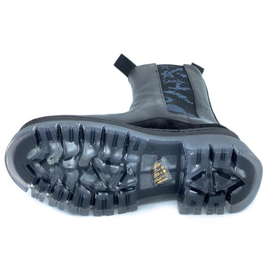 Ботинки челси Mimmu черные демисезонные комбинация кожи и замши - фото 4, E442E1 MIM NERO