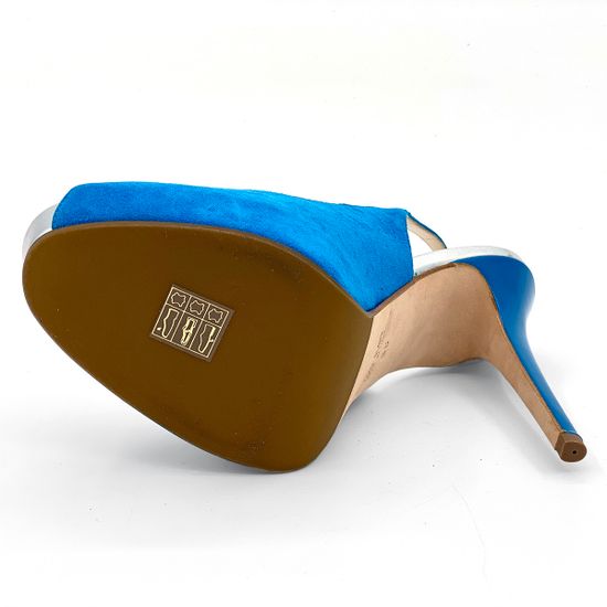 Босоножки Rosso&amp;Nero замшевые синие - фото 4, 3498 RN BLU