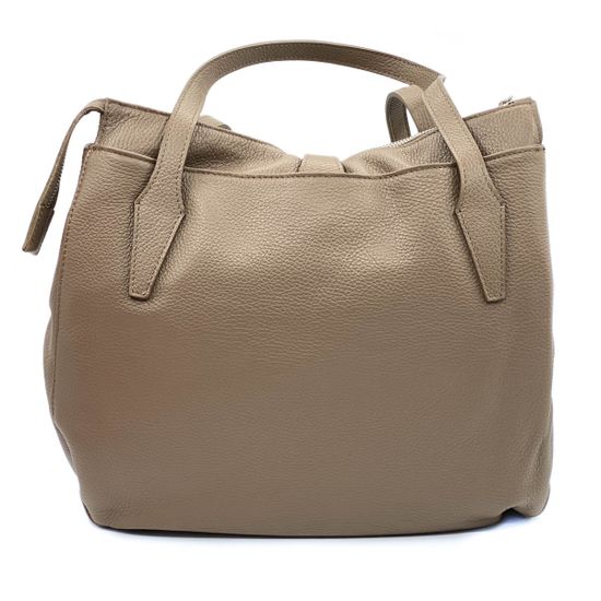 Сумка Di Gregorio бежевая кожаная - фото 3, 1178 DG TAUPE