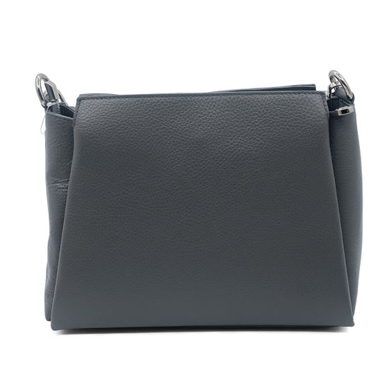 Сумка Di Gregorio серая кожаная - фото 3, 8862 DG GRIGIO
