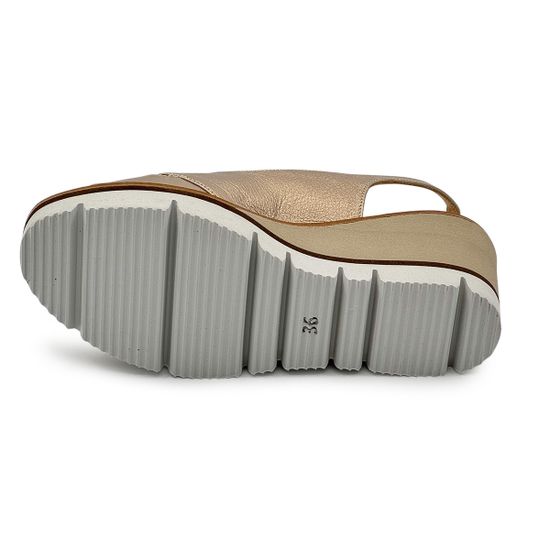 Босоножки Donna Soft кожаные золотые - фото 4, DS2290 DS