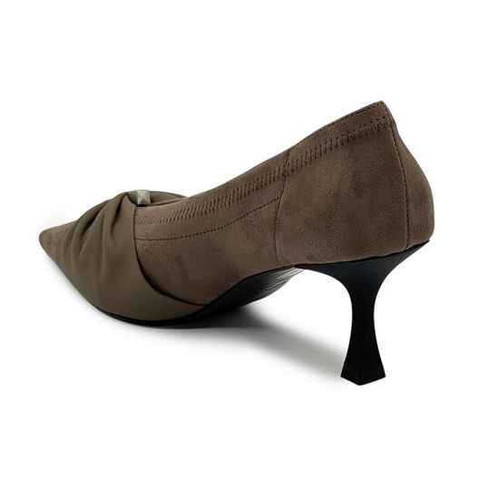 Туфли TUFFONI бежевые замшевые стрейч - фото 3, 1425010TVL TUF BEIGE