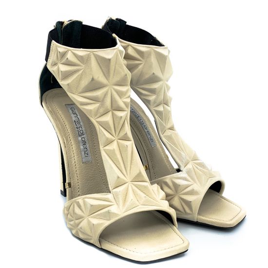 Босоножки Gianmarco Lorenzi бежевые кожаные - фото 7, P4D8U3235 GML